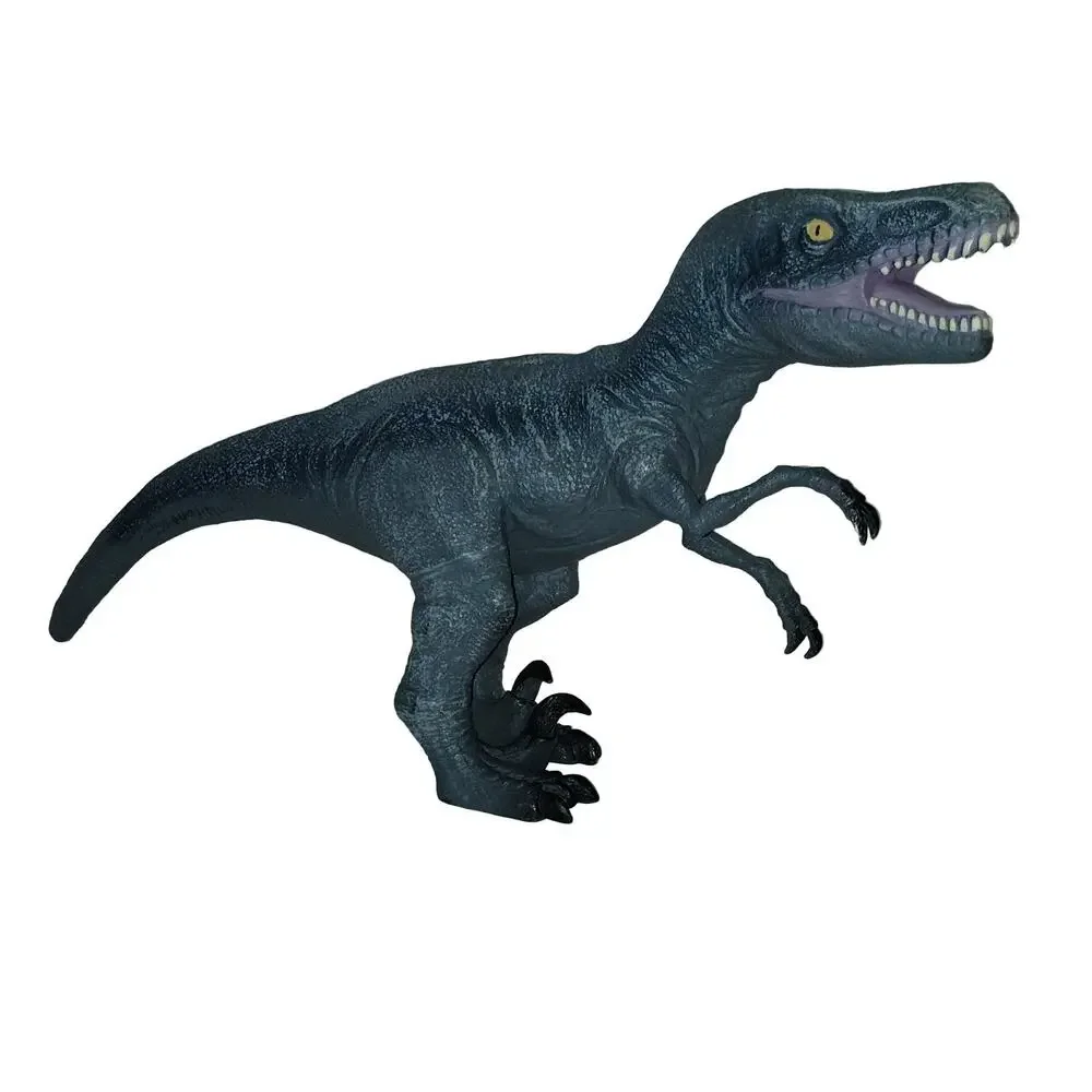 Velociraptor WM 1905 Dinosaur Figure Dark Grey Yellow Purple